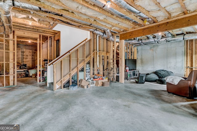 2201 Old Dallas Rd SW, Marietta, GA 30064 - unfinished basement with stairway