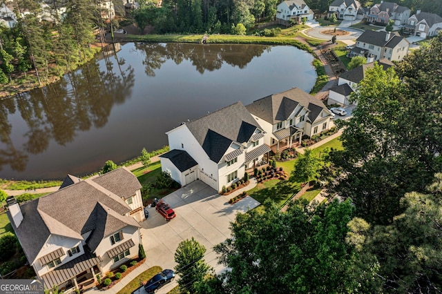 2201 Old Dallas Rd SW, Marietta, GA 30064 - birds eye view of property featuring a water view and a residential view