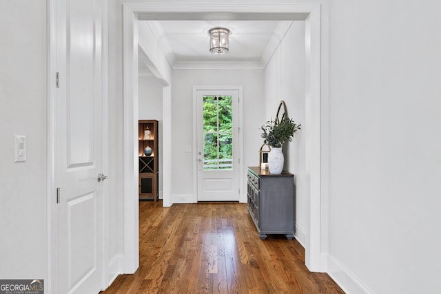 2201 Old Dallas Rd SW, Marietta, GA 30064 - interior space with baseboards, crown molding, and wood finished floors