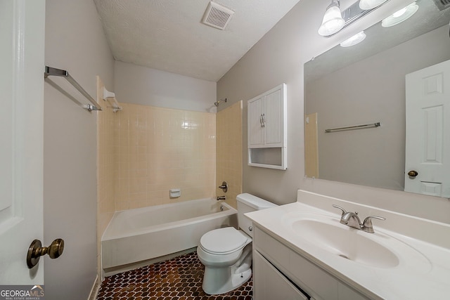 228 Amour Way SW, Lilburn, GA 30047 - full bathroom featuring toilet, bathing tub / shower combination, vanity, and visible vents