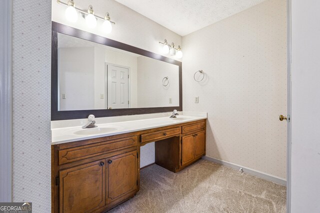 1366 Maple Ridge Dr, Suwanee, GA 30024 - full bathroom featuring double vanity, baseboards, and a sink