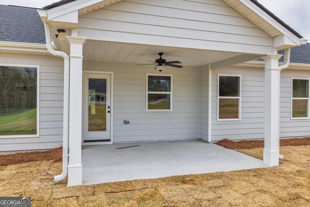280 Grady Brock Rd Lot 21, Martin, GA 30557 - entrance to property featuring ceiling fan, a patio, and roof with shingles