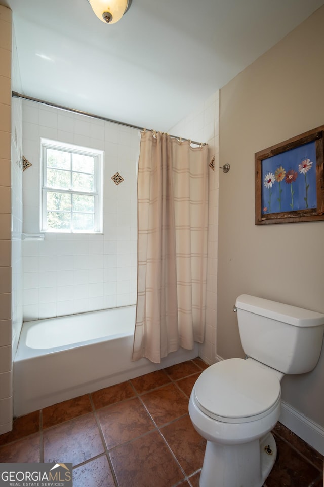 229 Deer Haven Run, Carlton, GA 30627 - full bathroom with tile patterned floors, shower / bath combo, and toilet