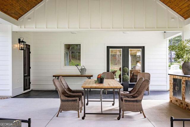 211 Hogan Coweta Rd, Hogansville, GA 30230 - view of patio / terrace featuring french doors and outdoor dining space