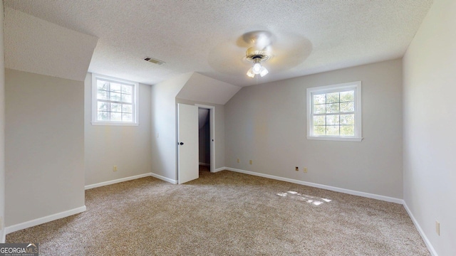 1717 Grady Saunders Rd, Portal, GA 30450 - additional living space with carpet flooring, a textured ceiling, and plenty of natural light