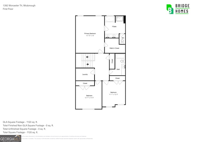 1392 Worcester Trl, Mcdonough, GA 30253 - room layout
