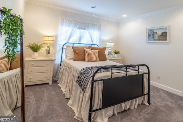 51 Montview Ct, Ringgold, GA 30736 - carpeted bedroom with baseboards, ornamental molding, and recessed lighting