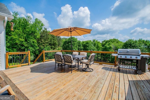 1745 Stripling Chapel Rd, Carrollton, GA 30116 - deck with grilling area and outdoor dining space