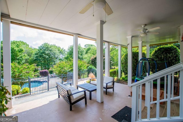 1745 Stripling Chapel Rd, Carrollton, GA 30116 - sunroom with concrete floors and a wealth of natural light
