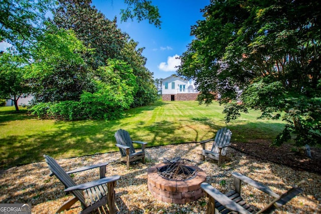 1745 Stripling Chapel Rd, Carrollton, GA 30116 - view of yard with an outdoor fire pit