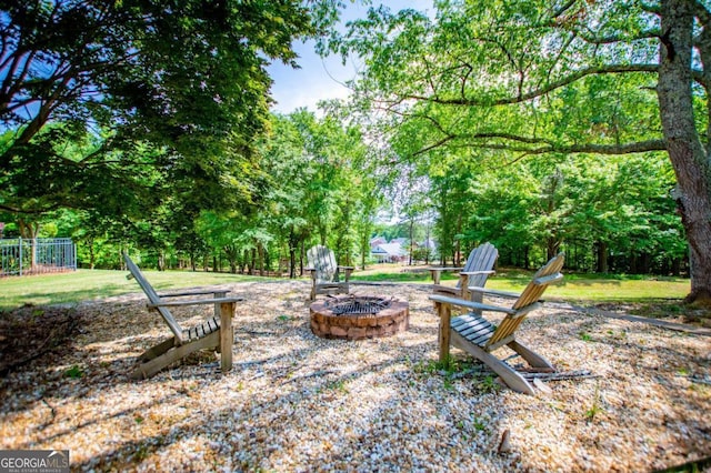 1745 Stripling Chapel Rd, Carrollton, GA 30116 - view of yard featuring an outdoor fire pit