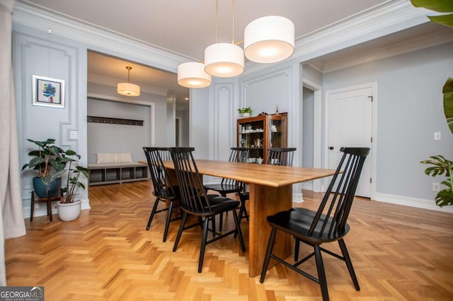 1745 Stripling Chapel Rd, Carrollton, GA 30116 - dining area featuring baseboards and ornamental molding