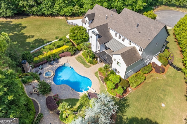 birds eye view of property