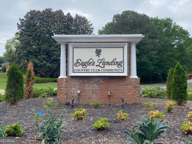 view of community sign