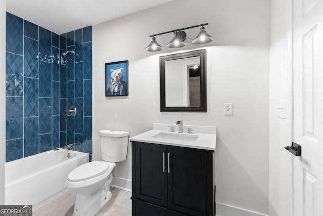 49 Baum Weg, Helen, GA 30545 - full bathroom featuring vanity, baseboards, toilet, and shower / washtub combination