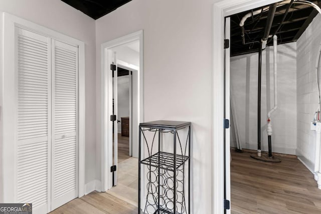 49 Baum Weg, Helen, GA 30545 - hallway with baseboards and light wood-type flooring