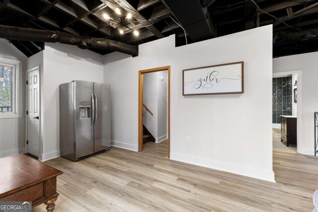 49 Baum Weg, Helen, GA 30545 - miscellaneous room with stairway, baseboards, and light wood-type flooring