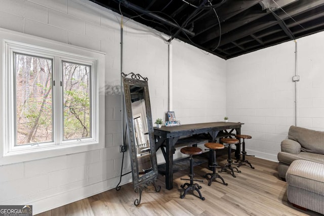 49 Baum Weg, Helen, GA 30545 - office featuring wood finished floors and concrete block wall