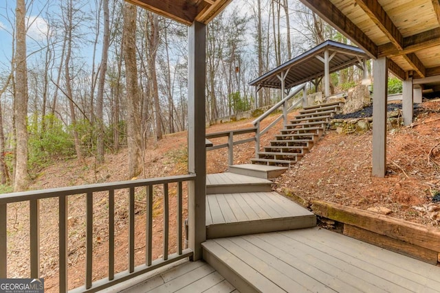 49 Baum Weg, Helen, GA 30545 - wooden deck featuring stairway