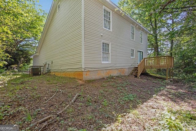 785 Redland Dr, Jonesboro, GA 30238 - view of side of home with a deck and stairway