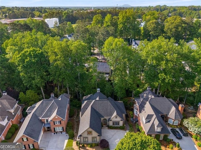 aerial view of residential area