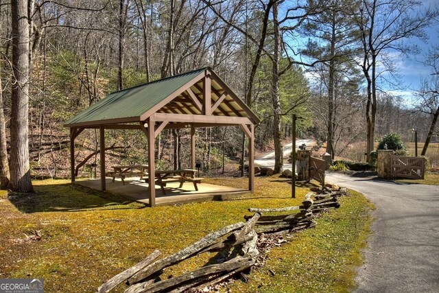 view of home's community with a gazebo