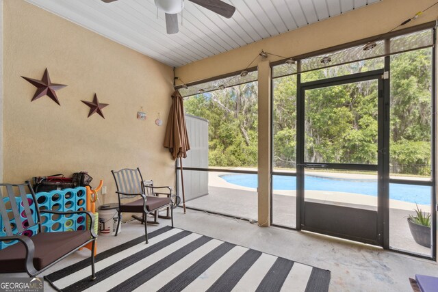 view of sunroom / solarium