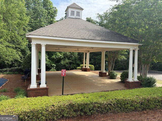view of community with a gazebo