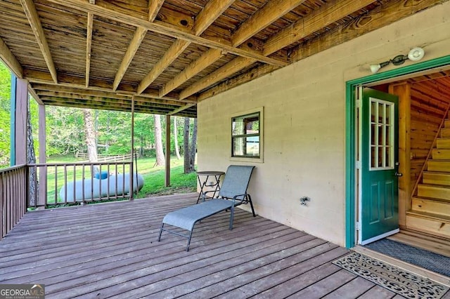 428 Gibbs Rd, Blairsville, GA 30512 - view of wooden deck