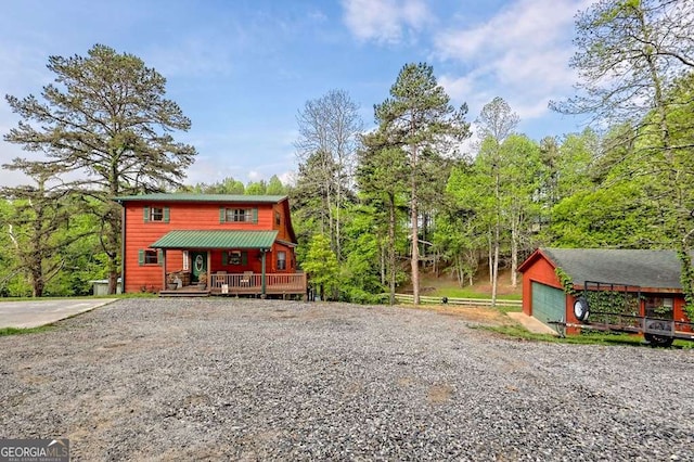 428 Gibbs Rd, Blairsville, GA 30512 - chalet / cabin with a deck and an outdoor structure