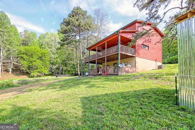 428 Gibbs Rd, Blairsville, GA 30512 - back of house with a yard and a deck