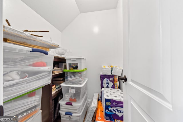 view of storage area