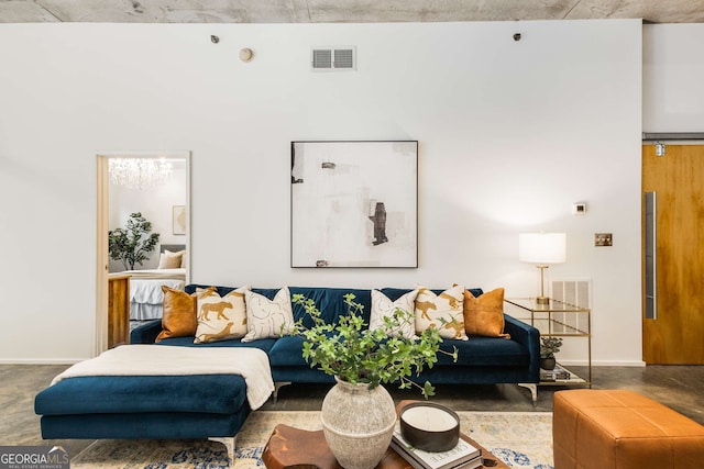 130 Arizona Ave NE Unit 104, Atlanta, GA 30307 - living area featuring baseboards and finished concrete flooring