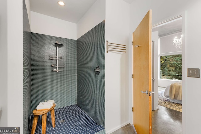 130 Arizona Ave NE Unit 104, Atlanta, GA 30307 - full bath with a tile shower, connected bathroom, and recessed lighting