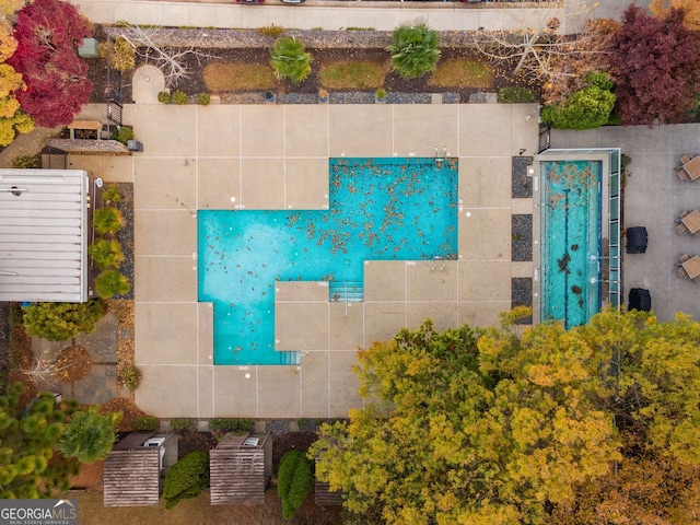 130 Arizona Ave NE Unit 104, Atlanta, GA 30307 - bird's eye view of a pool area