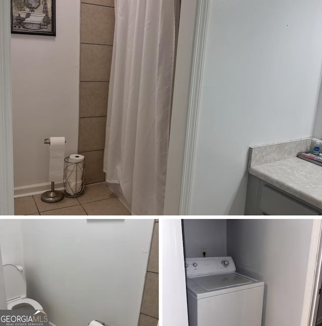 3796 Kensingwood Trce, Decatur, GA 30032 - bathroom featuring tile patterned flooring and washer / clothes dryer