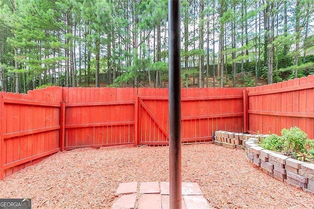 view of patio with a fenced backyard