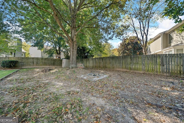 view of fenced backyard