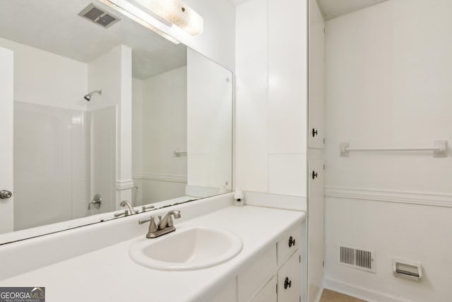 3240 Corktree Trl, Stonecrest, GA 30038 - full bath featuring vanity, a shower, and visible vents
