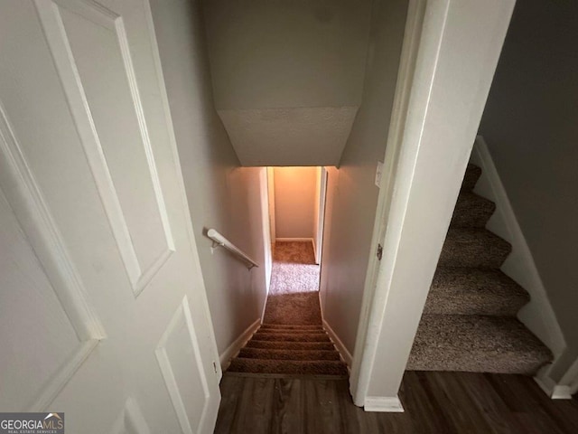 2036 Countydown Ln, Stone Mountain, GA 30088 - staircase with wood finished floors and baseboards