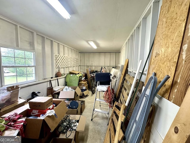 view of storage area