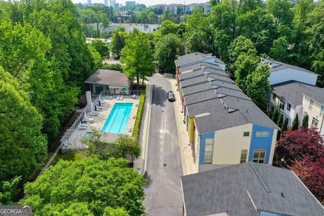 1346 Peter Haughton Way NW, Atlanta, GA 30318 - drone / aerial view of a pool
