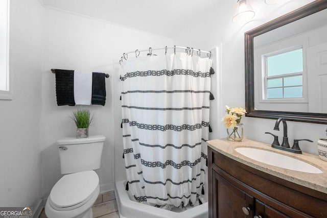 bathroom with toilet and vanity