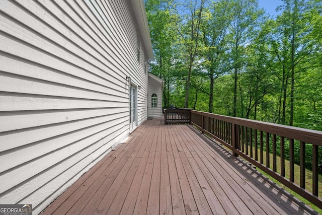 view of wooden deck