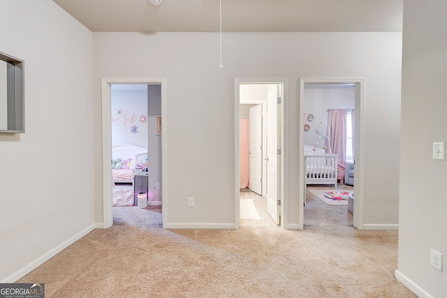 5601 Savannah River Rd, Atlanta, GA 30349 - unfurnished bedroom with baseboards, carpet, and attic access