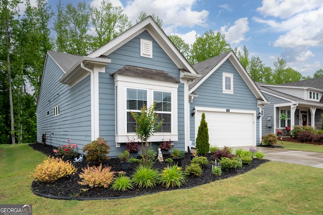 109 Aspen Way, Dallas, GA 30157 - view of front of property with a front lawn, concrete driveway, and a shingled roof