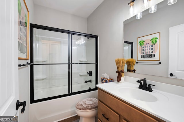 109 Aspen Way, Dallas, GA 30157 - full bath with toilet, vanity, and shower / bath combination with glass door