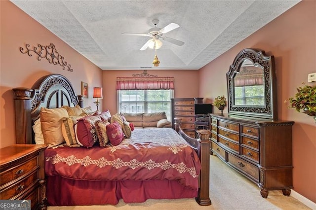 238 Diamond Valley Pass, Canton, GA 30114 - carpeted bedroom with a textured ceiling and ceiling fan