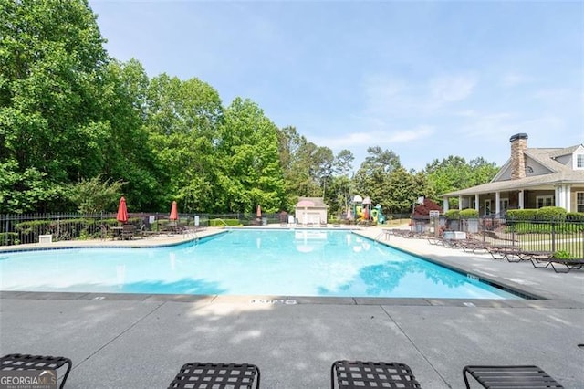 238 Diamond Valley Pass, Canton, GA 30114 - community pool featuring fence and a patio