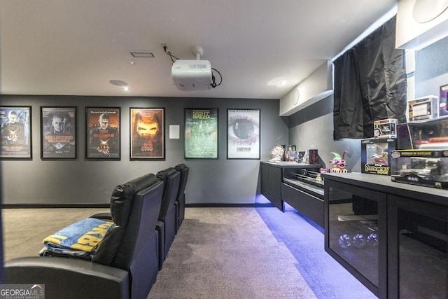 cinema with light colored carpet
